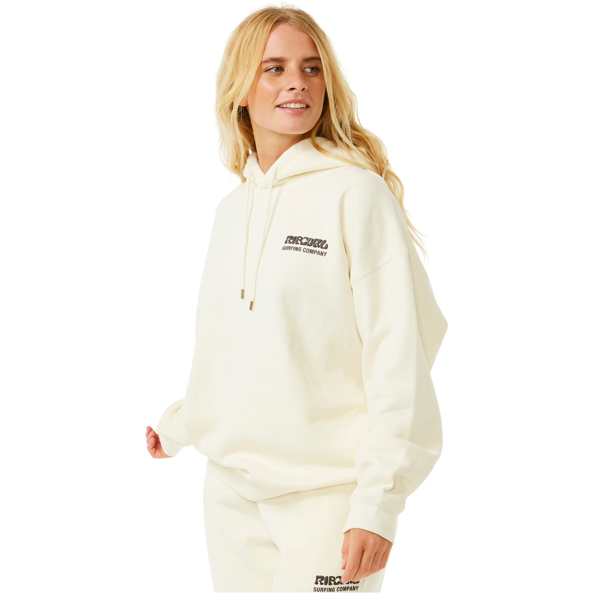 2025 Rip Curl Mujer Sudadera Con Capucha Surf Puff Heritage 06AWFL - Natural